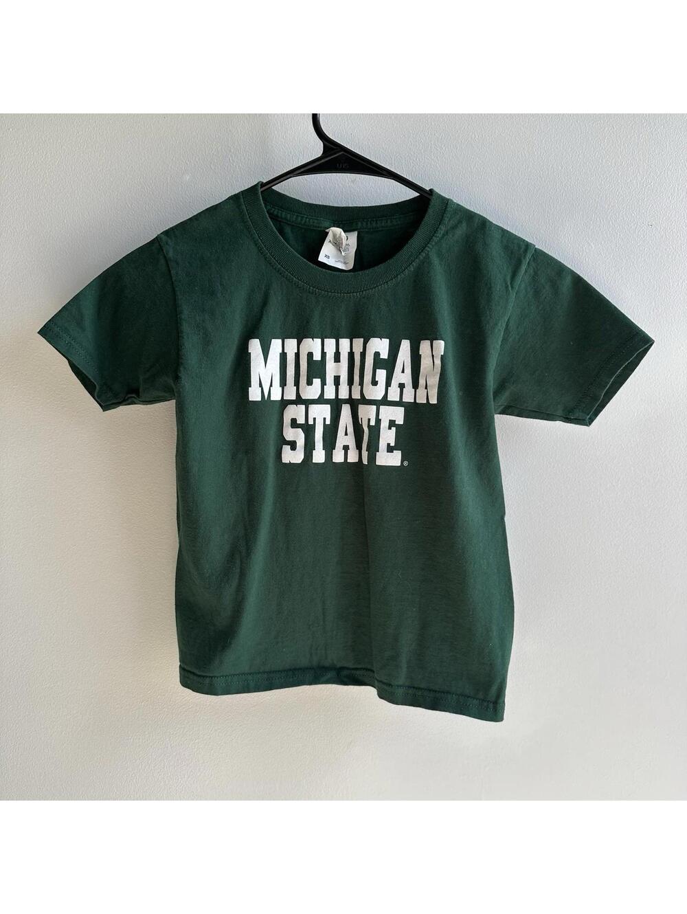 Michigan State University Youth XS Green T Shirt Pre Owned